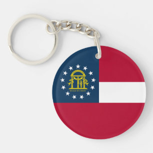 Flagge des US-Bundesstaates Georgia Schlüsselanhänger
