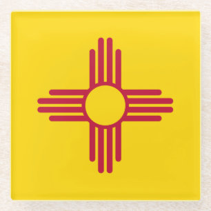Flagge des US-Bundesstaates New Mexico Glasuntersetzer