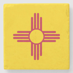 Flagge des US-Bundesstaates New Mexico Steinuntersetzer