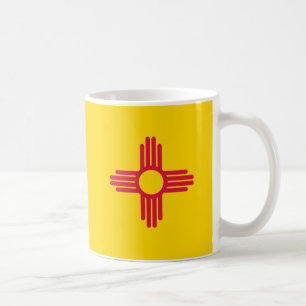 Flagge des US-Bundesstaates New Mexico Zia-Sonne Kaffeetasse