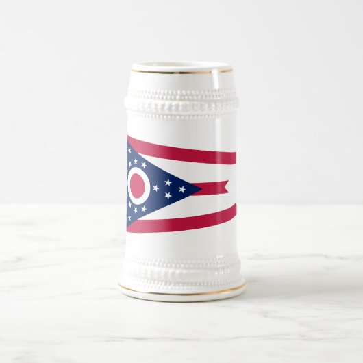 Flagge des US-Bundesstaates Ohio Bierglas (Mittel)