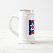 Flagge des US-Bundesstaates Ohio Bierglas (Links)