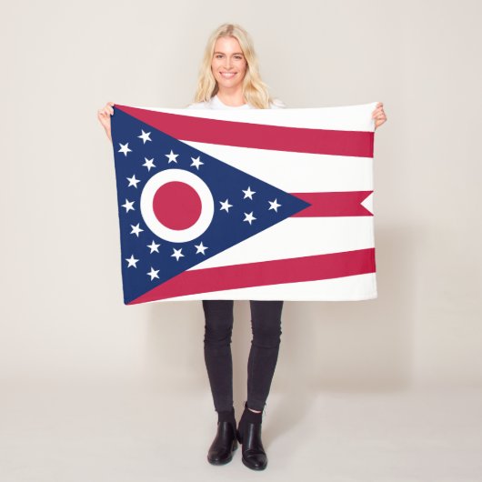 Flagge des US-Bundesstaates Ohio Fleecedecke (Beispiel)