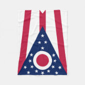 Flagge des US-Bundesstaates Ohio Fleecedecke (Vorderseite)