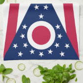 Flagge des US-Bundesstaates Ohio Geschirrtuch (Gefaltet)