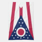 Flagge des US-Bundesstaates Ohio Geschirrtuch (Vertikal)