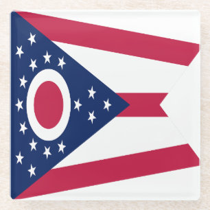 Flagge des US-Bundesstaates Ohio Glasuntersetzer