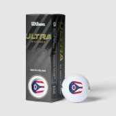 Flagge des US-Bundesstaates Ohio Golfball (Verpackungen)