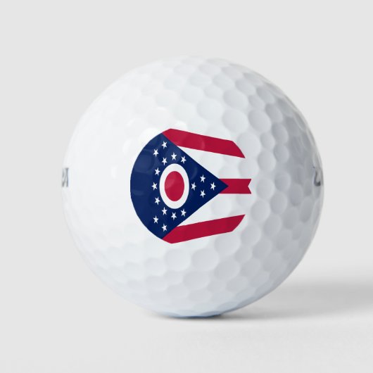 Flagge des US-Bundesstaates Ohio Golfball (Vorderseite)