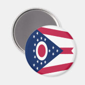 Flagge des US-Bundesstaates Ohio Magnet (Vorderseite/Rückseite)