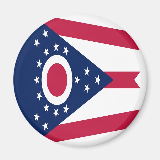 Flagge des US-Bundesstaates Ohio Magnet (Vorne)