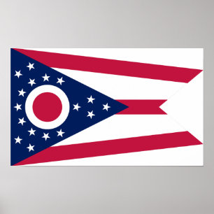 Flagge des US-Bundesstaates Ohio Poster