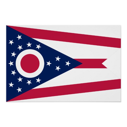 Flagge des US-Bundesstaates Ohio Poster (Vorderseite)