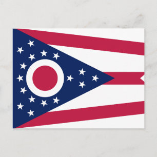 Flagge des US-Bundesstaates Ohio Postkarte