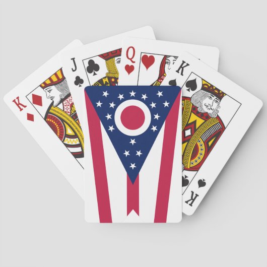 Flagge des US-Bundesstaates Ohio Spielkarten (Rückseite)