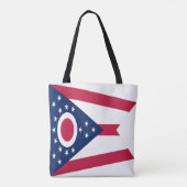 Flagge des US-Bundesstaates Ohio Tasche (Rückseite)