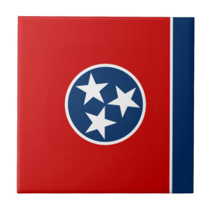Flagge des US-Bundesstaates Tennessee Fliese