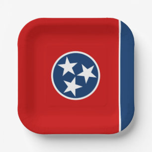 Flagge des US-Bundesstaates Tennessee Pappteller