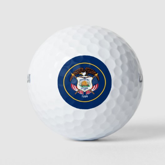 Flagge des US-Bundesstaates Utah Golfball (Vorderseite)