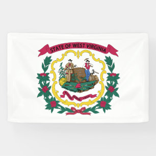 Flagge des US-Bundesstaates West Virginia Banner