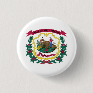 Flagge des US-Bundesstaates West Virginia Button