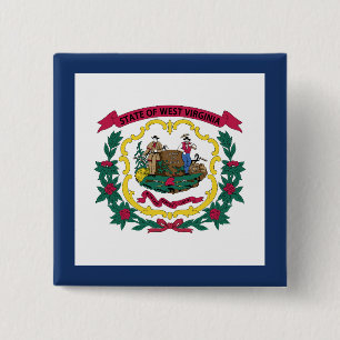 Flagge des US-Bundesstaates West Virginia Button