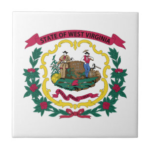 Flagge des US-Bundesstaates West Virginia Fliese