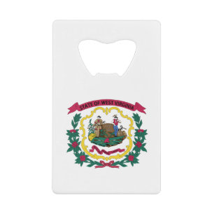 Flagge des US-Bundesstaates West Virginia Geldbeutel Flaschenöffner
