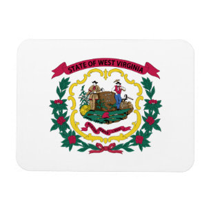 Flagge des US-Bundesstaates West Virginia Magnet
