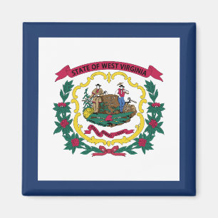 Flagge des US-Bundesstaates West Virginia Magnet