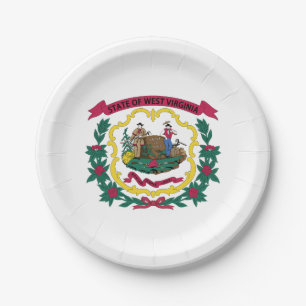 Flagge des US-Bundesstaates West Virginia Pappteller