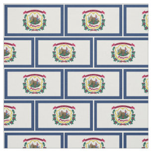 Flagge des US-Bundesstaates West Virginia Stoff