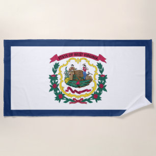 Flagge des US-Bundesstaates West Virginia Strandtuch