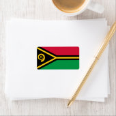 Flagge des Vanuatu-Labels Adressaufkleber (Insitu)