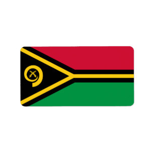 Flagge des Vanuatu-Labels Adressaufkleber