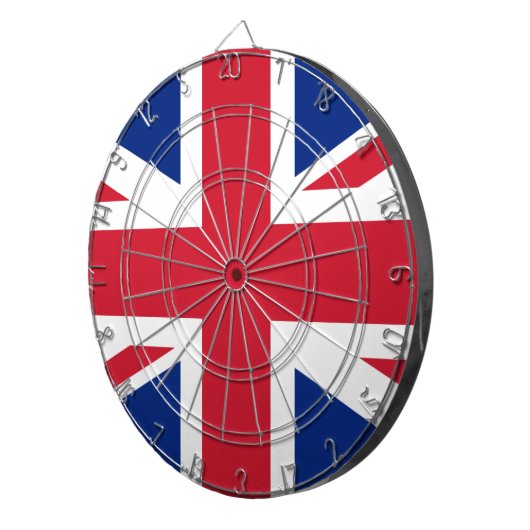 Flagge des Vereinigten Königreichs Dartscheibe (Vorderseite rechts)