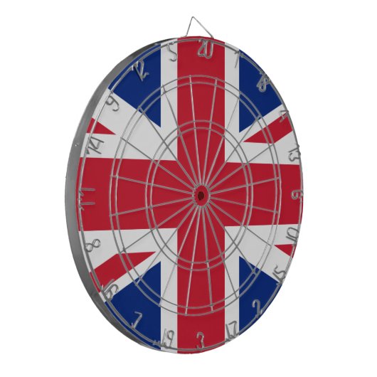 Flagge des Vereinigten Königreichs Dartscheibe (Vorderseite Links)