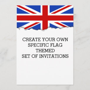 Flagge des Vereinigten Königreichs Einladung