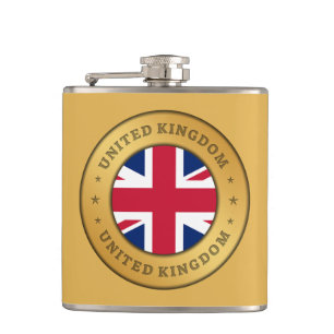 Flagge des Vereinigten Königreichs Flachmann