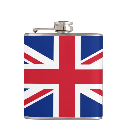 Flagge des Vereinigten Königreichs Flachmann (Vorderseite)