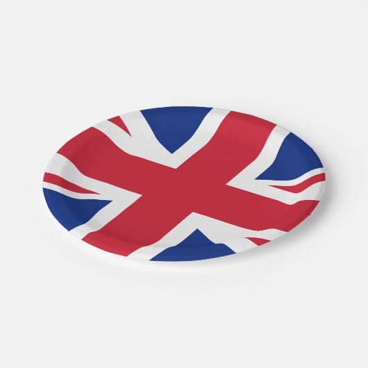 Flagge des Vereinigten Königreichs (Großbritannien Pappteller (Schrägansicht)