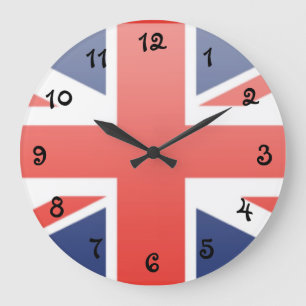 Flagge des Vereinigten Königreichs Große Wanduhr