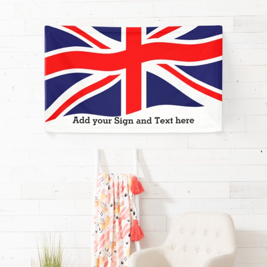 Flagge des Vereinigten Königreichs + Ihre Ideen Banner (Insitu)