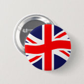 Flagge des Vereinigten Königreichs + Ihre Ideen Button (Vorne & Hinten)
