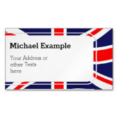Flagge des Vereinigten Königreichs + Ihre Ideen Magnetische Visitenkarte (Vorderseite)