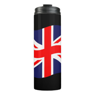 Flagge des Vereinigten Königreichs + Ihre Ideen Thermosbecher