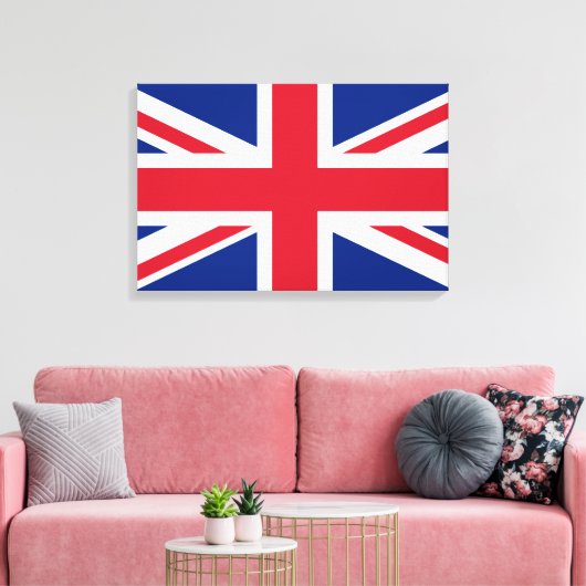 Flagge des Vereinigten Königreichs Leinwanddruck (Insitu (Wohnzimmer))