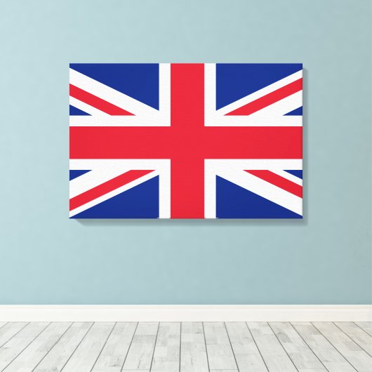Flagge des Vereinigten Königreichs Leinwanddruck (Insitu (Holzboden))