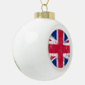 Flagge des Vereinigten Königreichs oder der Union Keramik Kugel-Ornament (Links)