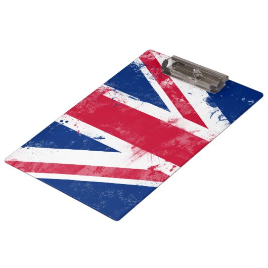 Flagge des Vereinigten Königreichs oder der Union  Klemmbrett (Schrägansicht)